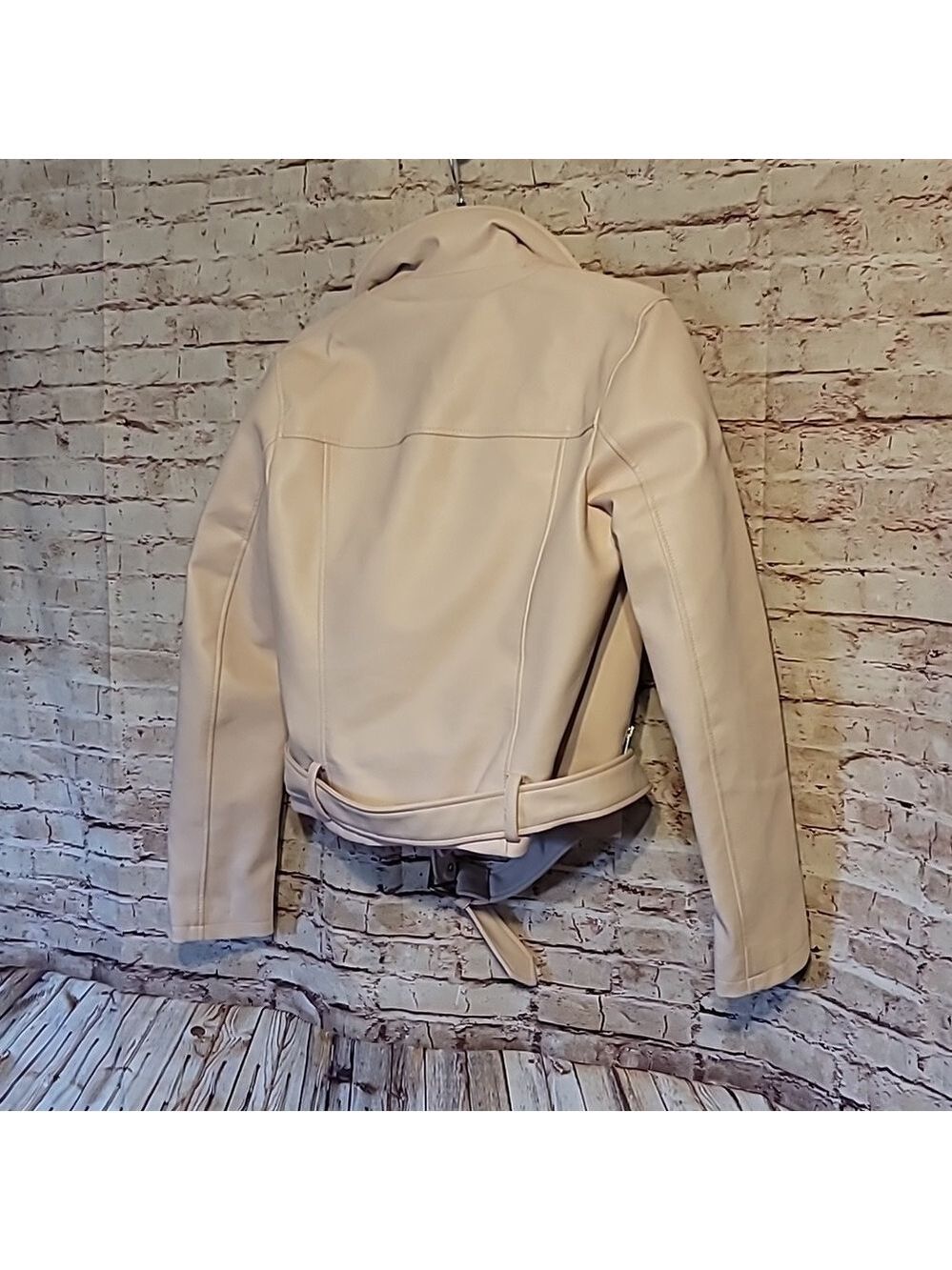 Super chic pink faux leather pink jacket medium - Picture 6 of 7